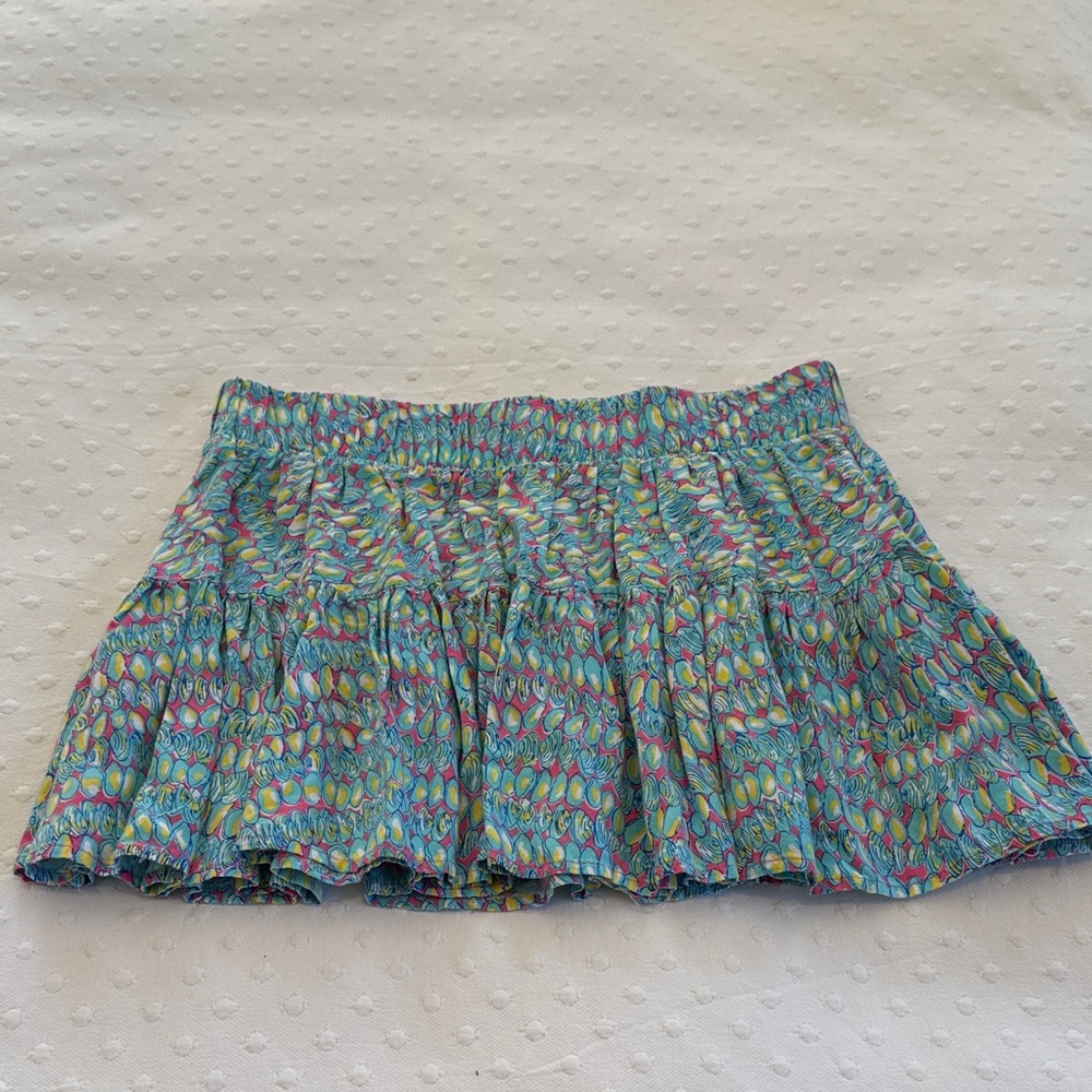 Lilly Pulitzer Two tier elastic mini skirt medium